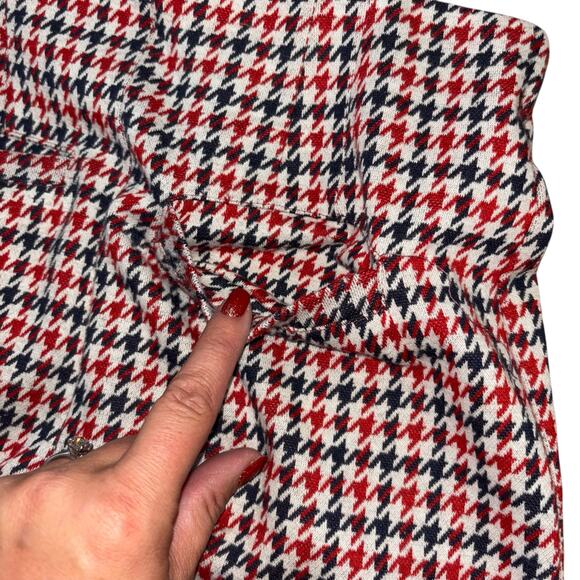 Free People Rudy Houndstooth Flared Cropped Stretch Trousers Women’s 4 Preppy - Picture 5 of 12